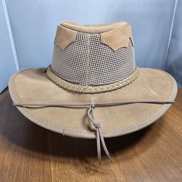 Sirocco Wide Brim Suede Sun Hat | American Hat Makers | Tan | NWT | XX-LARGE - Picture 4 of 9